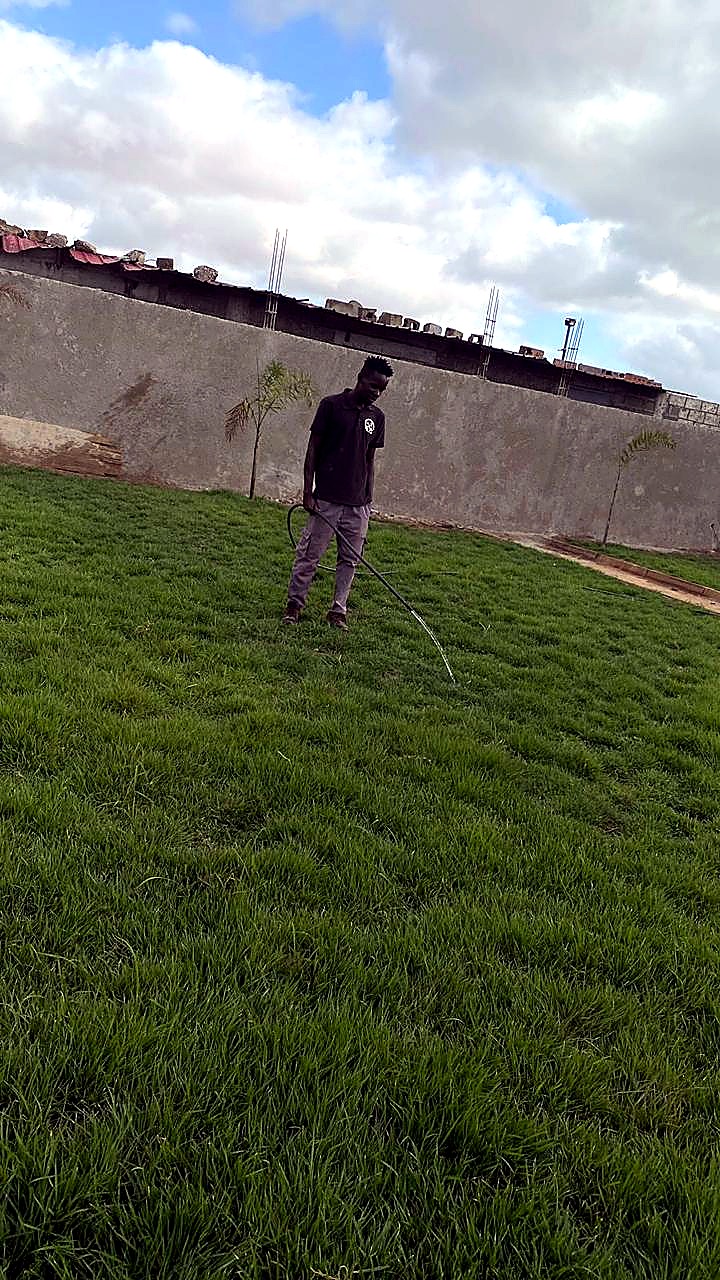 Preparação de terreno e muro de vedação em obra